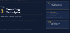 The 3 Founding Principles Behind Every Company I Have Built — Navneet Mandhani serial entrepreneur founder of Karma Developers Sophonos Investments Future Resources FZE